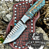 Handmade Cowboy knife Western Cowboy knife Skinner knife Hunting Knife with Leather Sheath...