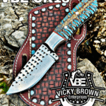 Handmade Cowboy knife Western Cowboy knife Skinner knife Hunting Knife with Leather Sheath...